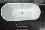 Acrylic Alcove Freestanding Soaking Bathtub