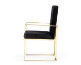 Modrest Fowler Modern Black Velvet Dining Chair - Home Elegance USA