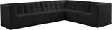 Relax - Modular Sectional 6 Piece - Black - Fabric - Home Elegance USA