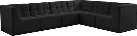 Relax - Modular Sectional 6 Piece - Black - Fabric - Home Elegance USA