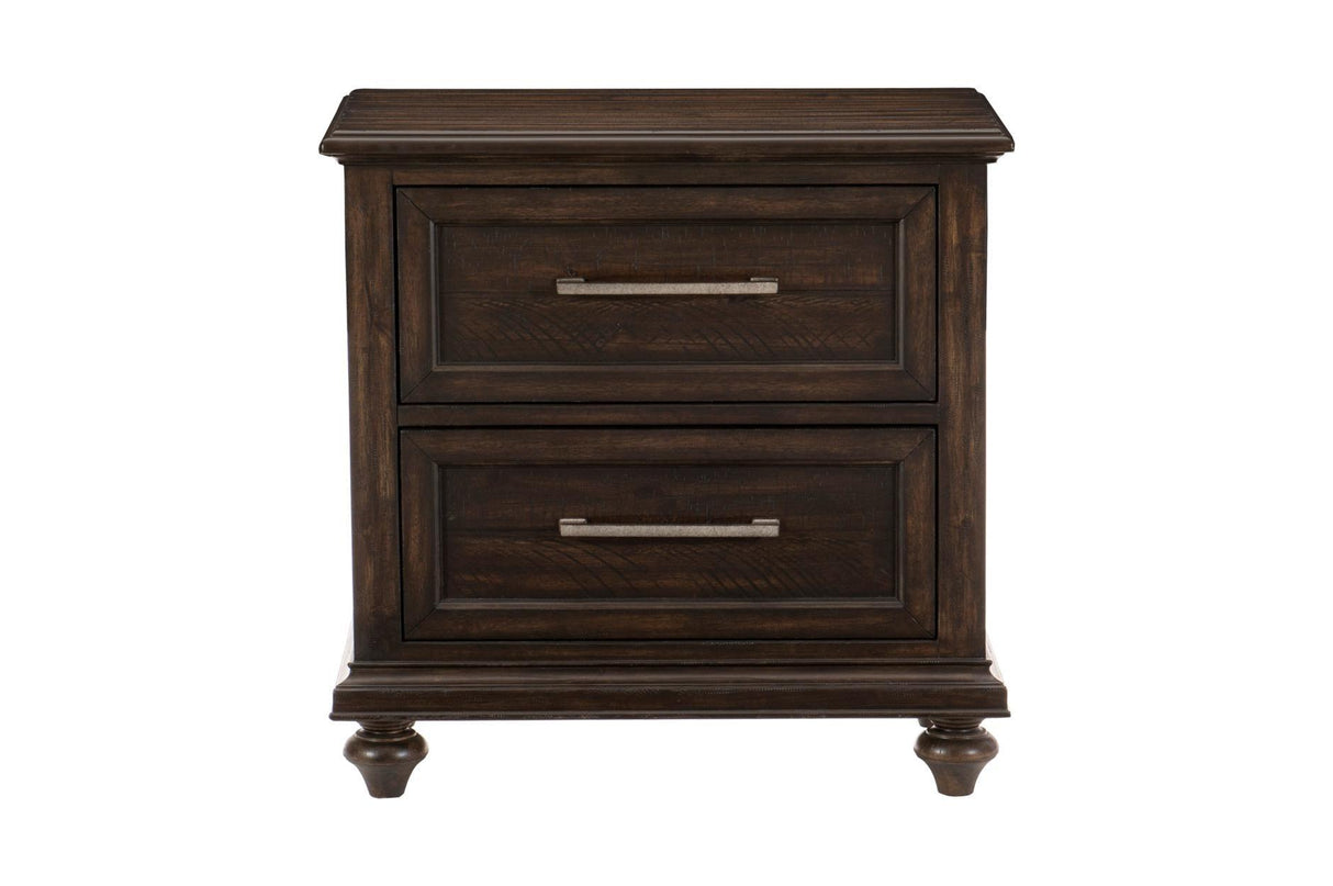 Homelegance - Cardano Night Stand In Driftwood Charcoal - 1689-4