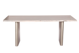 Live Edge Premium White Washed Dining Table - Home Elegance USA