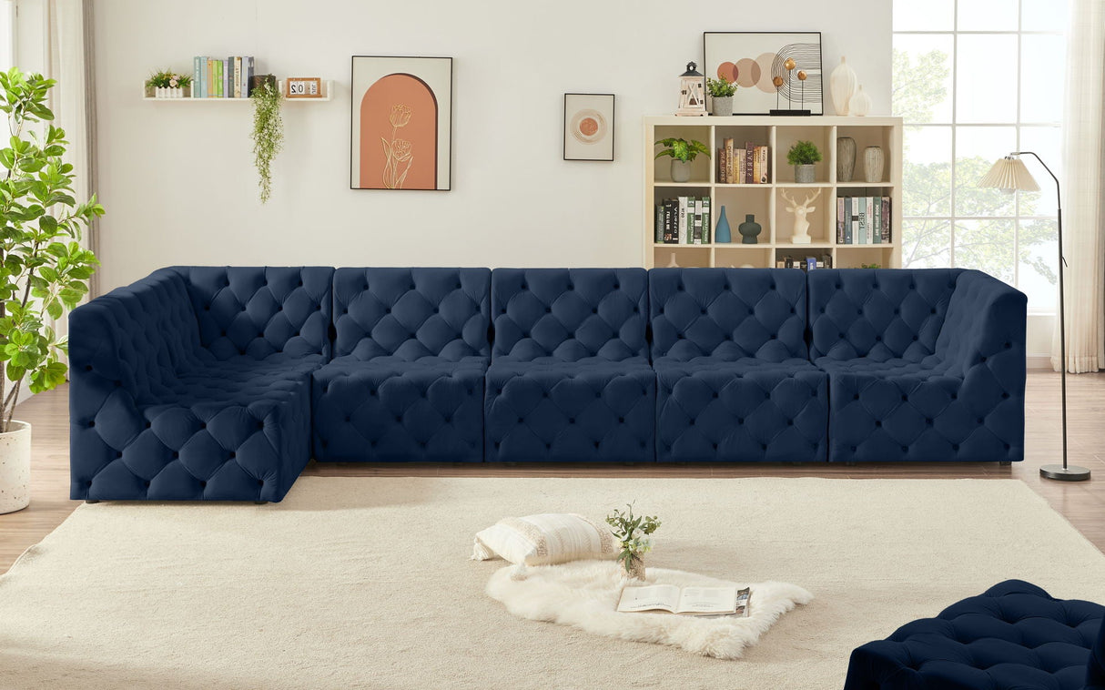 Tuft - Modular Sectional 6 Piece - Navy - Home Elegance USA