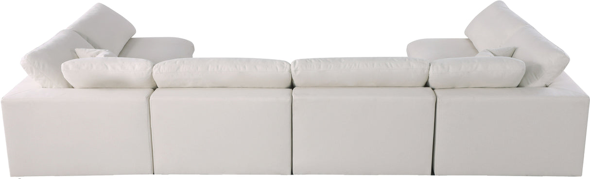 Plush - Cloud Modular Sectional 6 Piece - Cream - Home Elegance USA