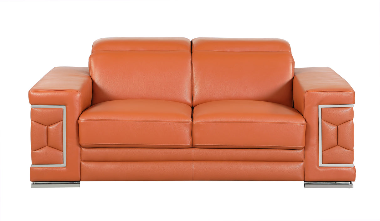 Top Grain Italian Leather Loveseat Home Elegance USA