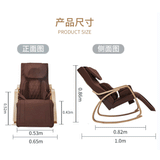 Full massage function-Air pressure-Comfortable Relax Rocking Chair, Lounge Chair Relax Chair with Cotton Fabric Cushion  Brown Home Elegance USA