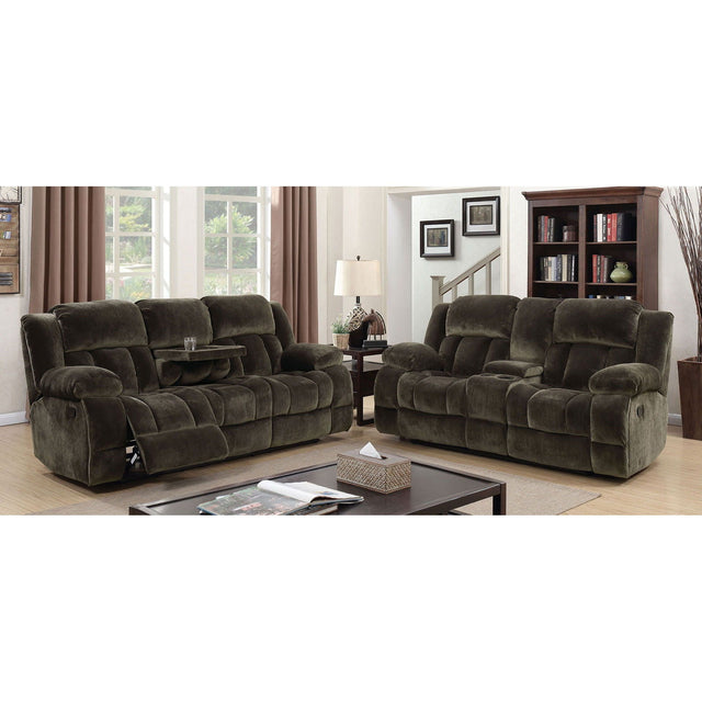 Sadhbh - Sofa & Love Seat & Chair - Dark Brown - Home Elegance USA