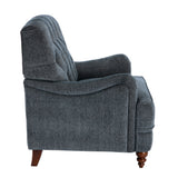 Butner Tufted Arm Chair - Navy - Home Elegance USA