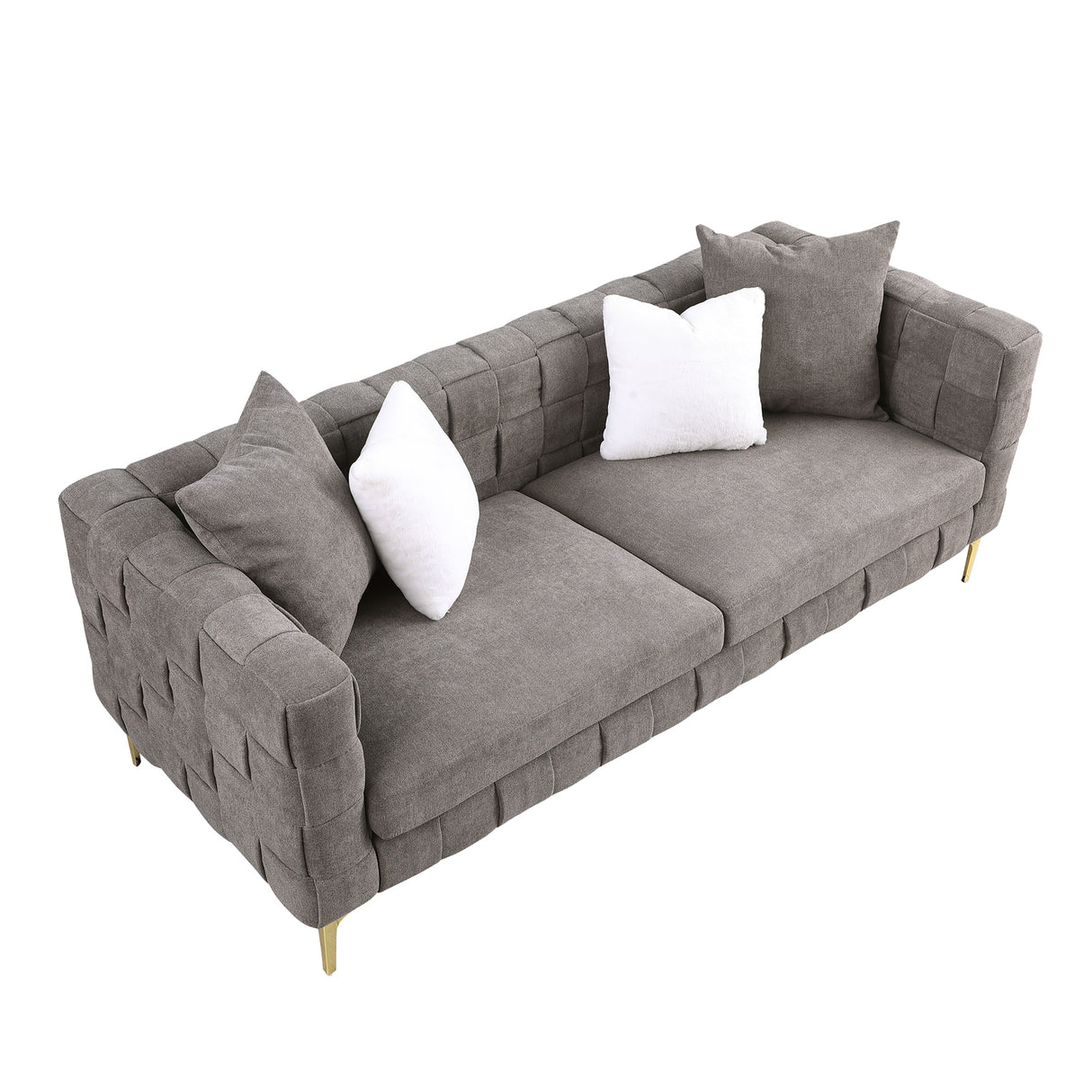 Deepth 35", length 85" weave sofa ,contemporary new concept sofa.handcrafted weave sofa. 3 seater | Home Elegance USA