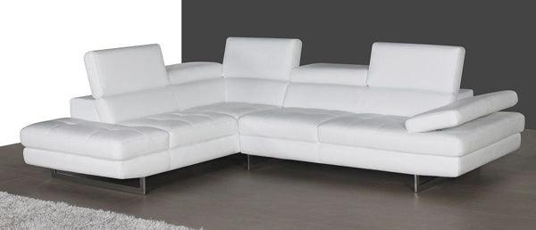 A761 Slate White Italian Leather Laf Sectional - 178551 - Lhfc | J&M | Home Elegance USA