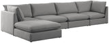 Mackenzie - Modular Sectional 5 Piece - Gray - Fabric - Home Elegance USA