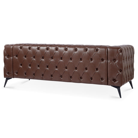 84.06Inch Width Traditional Square Arm removable cushion 3 seater Sofa - W68041370 - image - 6