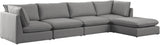 Mackenzie - Modular Sectional 5 Piece - Gray - Fabric - Home Elegance USA