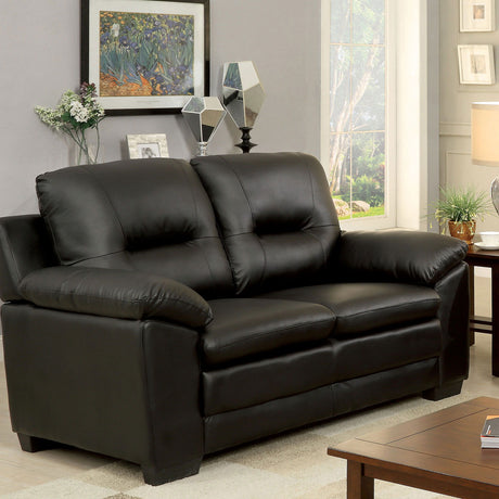 Parma - Sofa & Loveseat - Black - Home Elegance USA