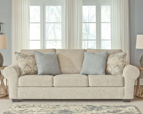 Haisley - Ivory - 4 Pc. - Sofa, Loveseat, Chair And A Half, Ottoman - Home Elegance USA