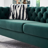 Modern velvet sofa GREEN color - Home Elegance USA