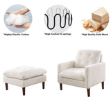 [Video] Welike Modern Fabric Single Sofa Chair, Living room chair, Comfortable Armchair with Solid Wood Legs, Tufted Chair for Reading or Lounging