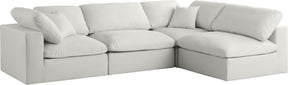 Plush - Cloud Modular Sectional 4 Piece - Cream