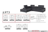 A973B Premium Leather Sectional In White - 179061 - Wht | J&M | Home Elegance USA