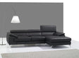 A973B Black Italian Leather Mini Raf Chaise Sectional - 1790612-Rhfc | J&M
