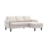 UNITED WE WIN Sectional Sofa Reversible Sectional Sleeper Sectional Sofa with Storage Chaise - Home Elegance USA