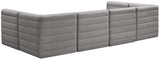 Quincy - Modular Sectional 6 Piece - Grey - Fabric - Home Elegance USA