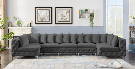 Tremblay - Modular Sectional 7 Piece - Gray - Fabric - Home Elegance USA