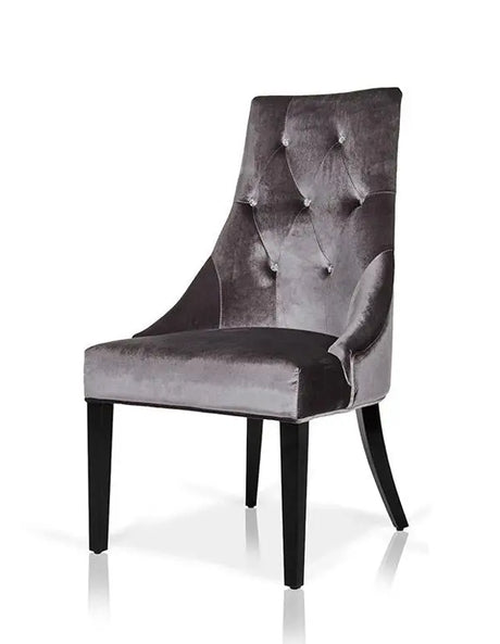 Aa031 Armani Xavira Velour Dining Chair (Set Of 2) Vgunaa031 - Gry | Home Elegance USA