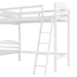 Twin L-Shaped Bunk Bed and Loft Bed - White(OLD SKU :LP000023AAK) - Home Elegance USA