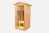 Far infrared outdoor sauna room for one person , Made of old fir