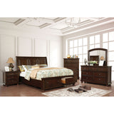 Castor - 5 Piece Queen Bedroom Set With 2Ns - Brown Cherry - Home Elegance USA