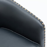 Trenton Swivel Arm Chair - Midnight Blue - Home Elegance USA