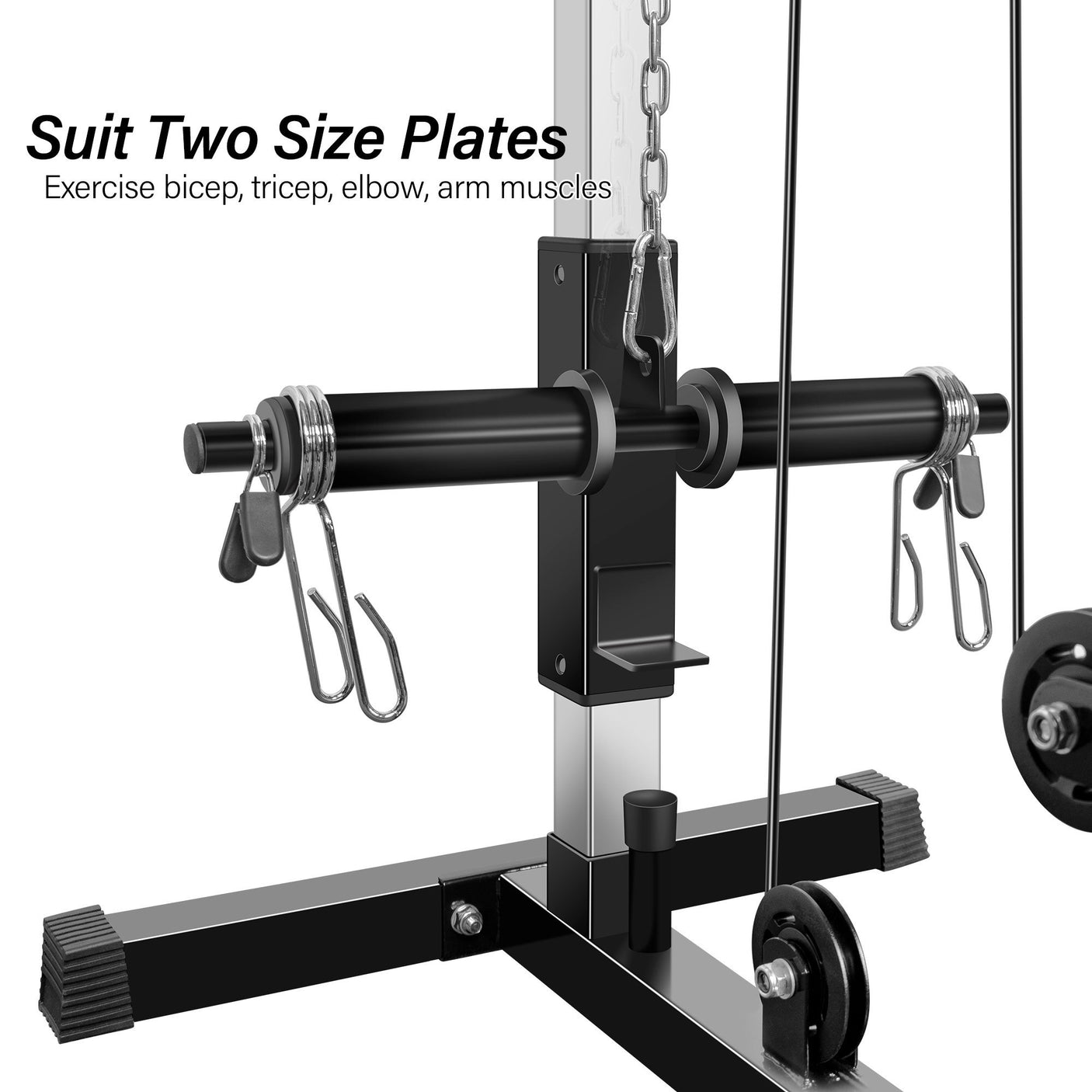 Home Gym Fitness LAT Pulldown and Low Row Cable Machine