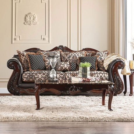 Jamael - Sofa & Loveseat - Brown / Espresso - Home Elegance USA