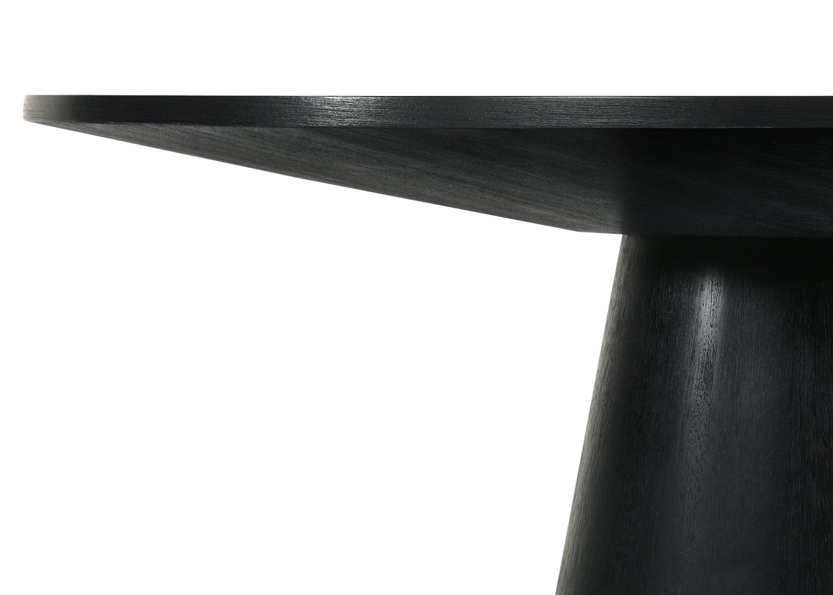 Jasper Ebony Black 59" Wide Contemporary Round Dining Table - Home Elegance USA