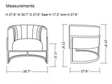 Vig Furniture - Modrest Landau Modern Grey Velvet & Gold Accent Chair - Vgrh-Ac406-Gry