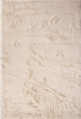 Ivory Faux Fur Area Rug 8x10