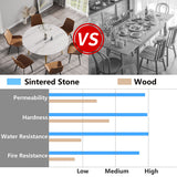 59.05"Modern man - made stone round golden metal dining table - position for 6 people - W1535S00007 - image - 9