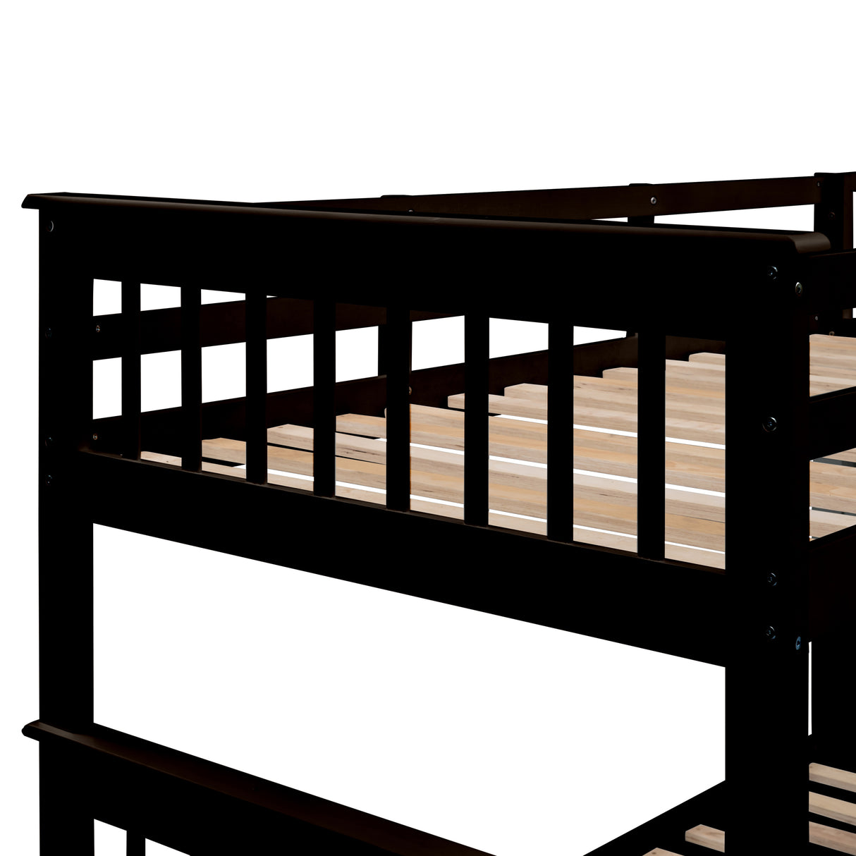 Stairway Twin-Over-Full Bunk Bed with Twin size Trundle, Storage and Guard Rail for Bedroom, Dorm, for  Adults, Espresso (OLD SKU :LP000119AAP) - Home Elegance USA