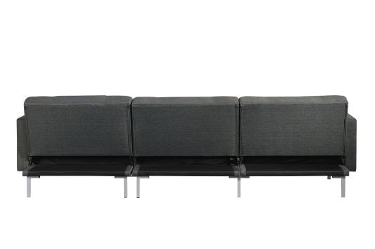 Duzzy - Sectional Sofa - Dark Gray Fabric - Home Elegance USA