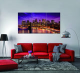 Oppidan Home "New York Skyline" 3 Piece Acrylic Wall Art (36"H x 72"W)