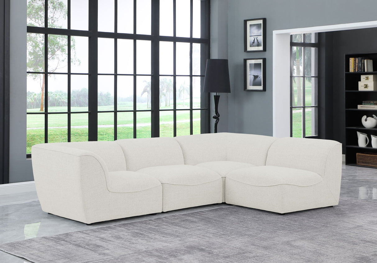 Miramar - Modular Sectional 4 Piece - Cream - Home Elegance USA