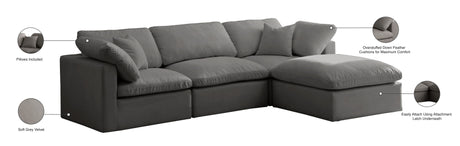 Plush - Cloud Modular Sectional - Grey - Modern & Contemporary - Home Elegance USA