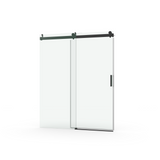 Elan 56 to 60 in. W x 76 in. H Sliding Frameless Soft-Close Shower Door with Premium 3/8 Inch (10mm) Thick Tampered Glass in Matte Black 22D01-60MB