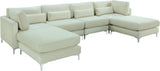 Julia - Modular Sectional 6 Piece - Fabric - Cream - Home Elegance USA