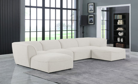 Miramar - Modular Sectional 6 Piece - Cream - Modern & Contemporary - Home Elegance USA