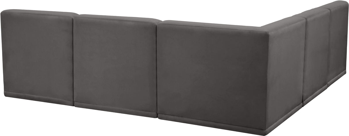 Relax - Modular Sectional 5 Piece - Gray - Modern & Contemporary - Home Elegance USA