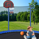 15FT Trampoline with Basketball Hoop Inflator and Ladder(Inner Safety Enclosure) Blue - W550S00009 - image - 21