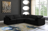 Plush - Cloud 5 Piece Modular Sectional - Black - Home Elegance USA