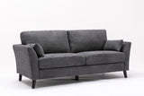 Damian Gray Velvet Fabric Sofa | Home Elegance USA